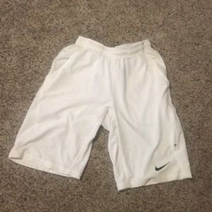 White nike shorts
